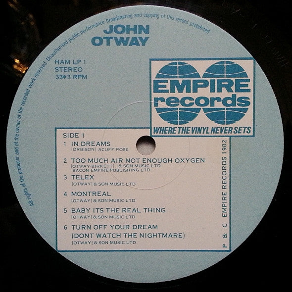 John Otway - All Balls & No Willy - Vinyl LP, Album, Stereo, UK 1982 (USED VG+)