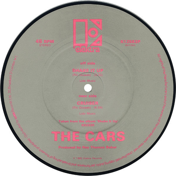 The Cars – Shake It Up / Cruiser - Vinyl 7", 45 RPM, Single, Picture Disc, Stereo, Pink Artwork, UK 1982 (USED NM)