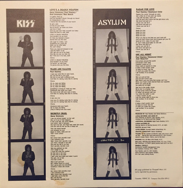 Kiss - Asylum - Vinyl LP, Album, UK 1985 (USED VG+)