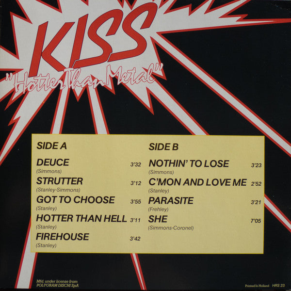 Kiss - Hotter Than Metal - Vinyl LP, Reissue, 1982 (USED NM)