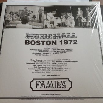 Family - Music Hall Boston 1972 - Vinyl LP, UK 2023 (NEW SEALED)