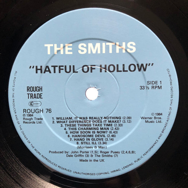 The Smiths – Hatful Of Hollow - Vinyl LP, Compilation, Gatefold, UK 1984 (USED VG)