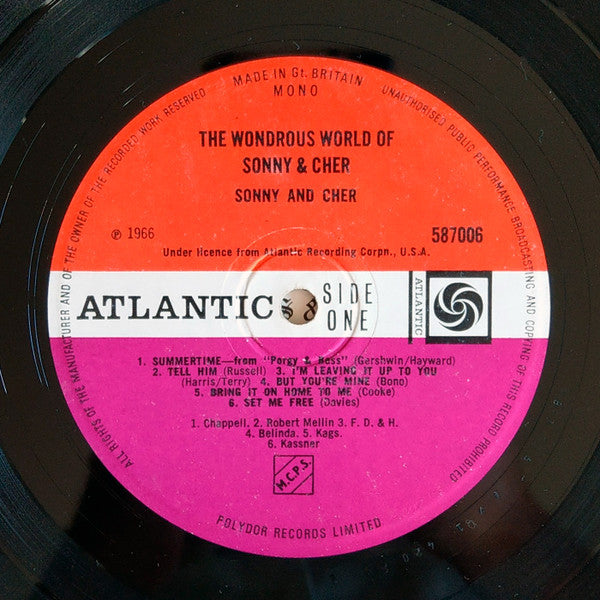 Sonny & Cher – The Wondrous World Of Sonny & Cher - Vinyl LP, Mono, UK 1966 (USED G+)