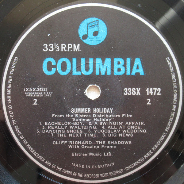 Cliff Richard And The Shadows - Summer Holiday - Vinyl LP, Album, Repress, Mono, UK 1963 (USED VG)