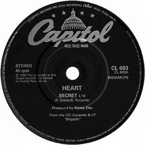 Heart - Secret - Vinyl 7", 45 RPM, UK 1991 (USED VG+)