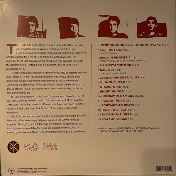 Dead Kennedys - Live At The Deaf Club - Vinyl LP, Album, Reissue, Gatefold (NEW SEALED)