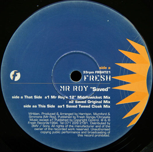 Mr Roy – Saved - Vinyl 12", Misprint, UK 1995 (USED VG+)