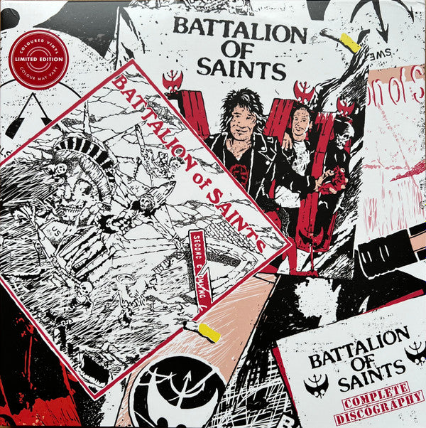 Battalion Of Saints - Complete Discography - Vinyl LP, Limited Edition Red, White & Blue Media, Compilation, Reissue, UK 2023 (NEW SEALED)