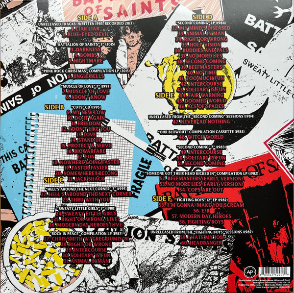 Battalion Of Saints - Complete Discography - Vinyl LP, Limited Edition Red, White & Blue Media, Compilation, Reissue, UK 2023 (NEW SEALED)