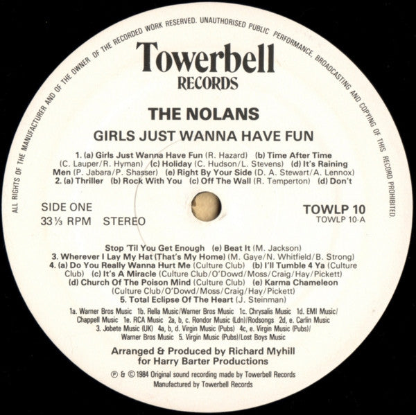 The Nolans - Girls Just Wanna Have Fun! - Vinyl LP, Album, UK 1984 (USED VG+)