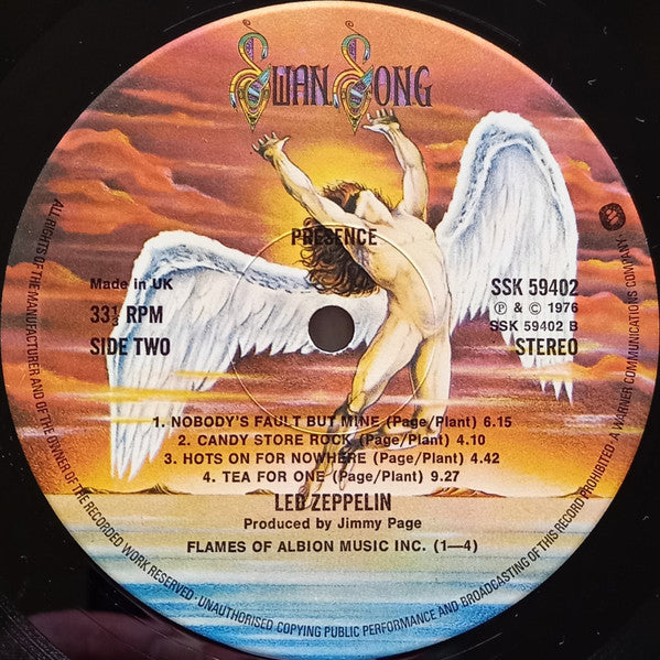 Led Zeppelin – Presence - Vinyl LP, Album, Stereo, Embossed Gatefold, UK 1976 (USED VG)
