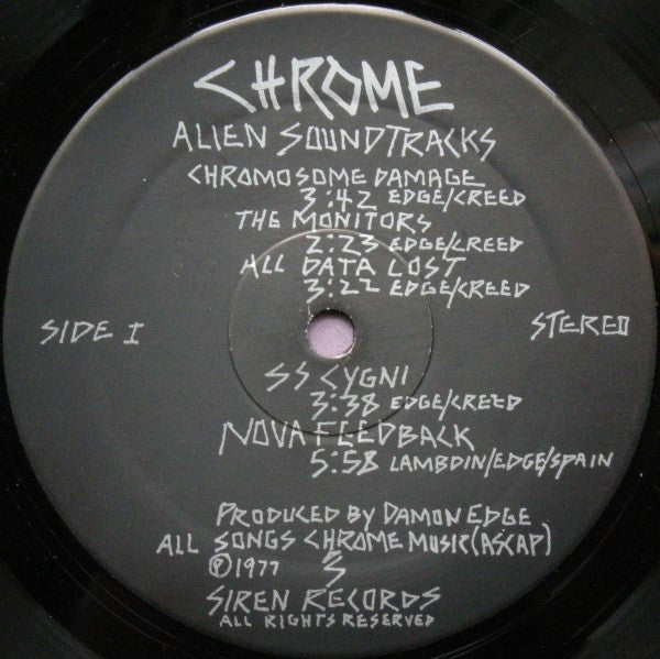 Chrome - Alien Soundtracks - Vinyl LP, Album, US 1977 (NM)