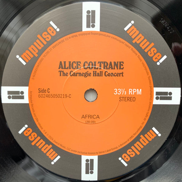 Alice Coltrane – The Carnegie Hall Concert - 2 × Vinyl LP, Album, Stereo, 2024 (USED VG+)