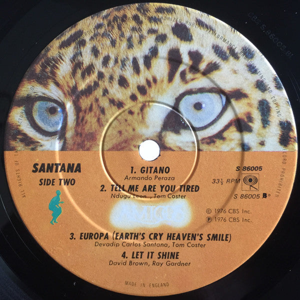Santana – Amigos - Vinyl LP, Album, Stereo, Gatefold, UK 1976 (USED VG)