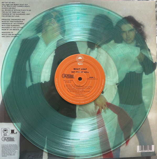 Meat Loaf - Bat Out Of Hell - Vinyl LP, Album, Limited Edition Coke Bottle Clear, Reissue, Stereo (NEW SEALED)