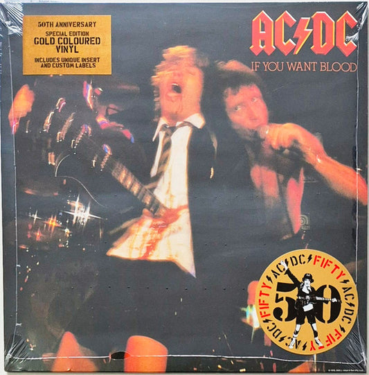 AC/DC - If You Want Blood You've Got It - Vinyl LP, Album, Limited Edition, Reissue, Remastered, Special Edition Gold, Stereo, 50th Anniversary (NEW SEALED)