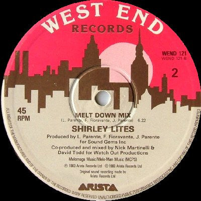 Shirley Lites – Heat You Up (Melt You Down) - Vinyl 12", 45 RPM, UK 1983 (USED G+)