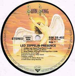 Led Zeppelin – Presence - Vinyl LP, Album, Reissue (USED NM)