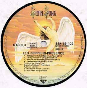 Led Zeppelin – Presence - Vinyl LP, Album, Reissue (USED NM)