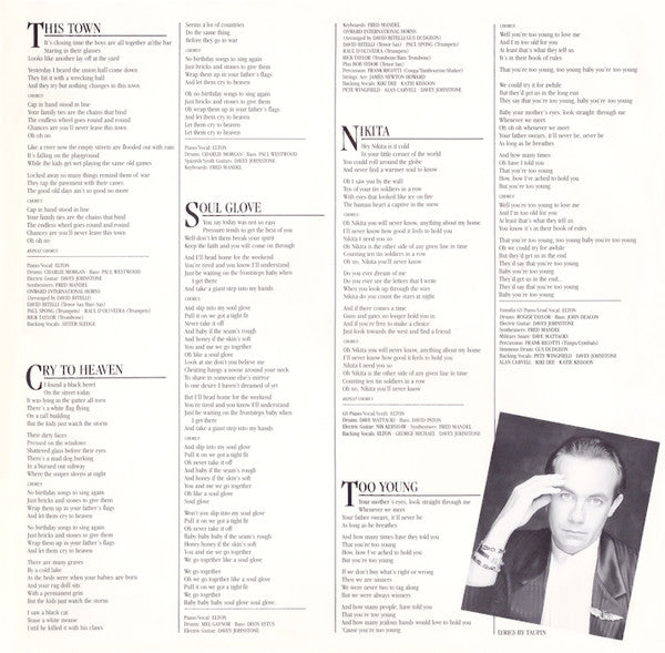 Elton John - Ice On Fire - Vinyl LP, Album, Stereo, UK 1985 (USED VG+)