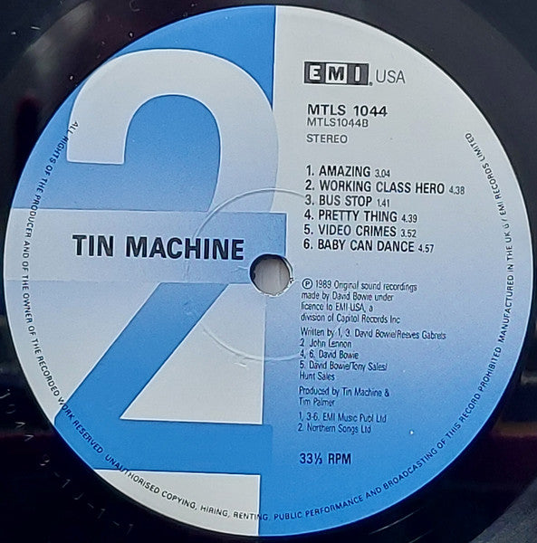 Tin Machine – Tin Machine - Vinyl LP, Album, Stereo, UK 1989 (USED VG)