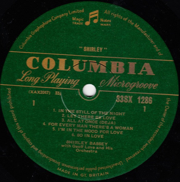 Shirley Bassey With Geoff Love And His Orchestra – Shirley - Vinyl LP, Album, Mono, UK 1961 (USED VG+)