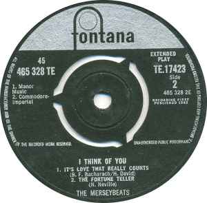 The Merseybeats - I Think Of You - Vinyl 7", EP, 45RPM, UK 1964 (USED VG)