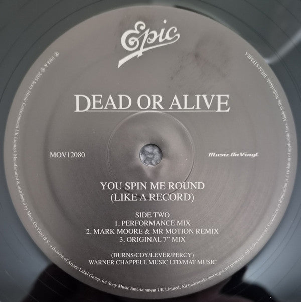 Dead Or Alive – You Spin Me Round (Like A Record) - Vinyl 12", 33 ⅓ RPM, Europe 2026 (NEW SEALED)