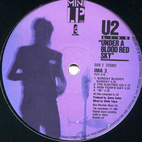 U2 – Live "Under A Blood Red Sky" - Vinyl LP, Mini-Album, UK 1983 (USED VG+)