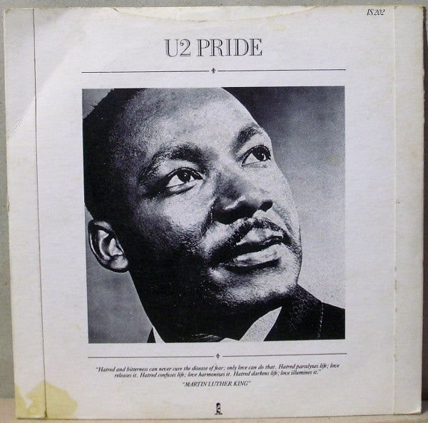 U2 – Pride (In The Name Of Love) - Vinyl 7", 45 RPM, Single, Stereo, Black Labels, UK 1984 (USED VG+)