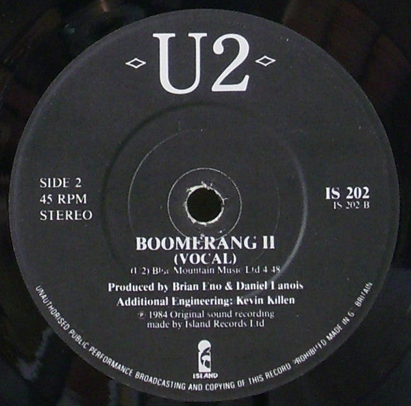 U2 – Pride (In The Name Of Love) - Vinyl 7", 45 RPM, Single, Stereo, Black Labels, UK 1984 (USED VG+)