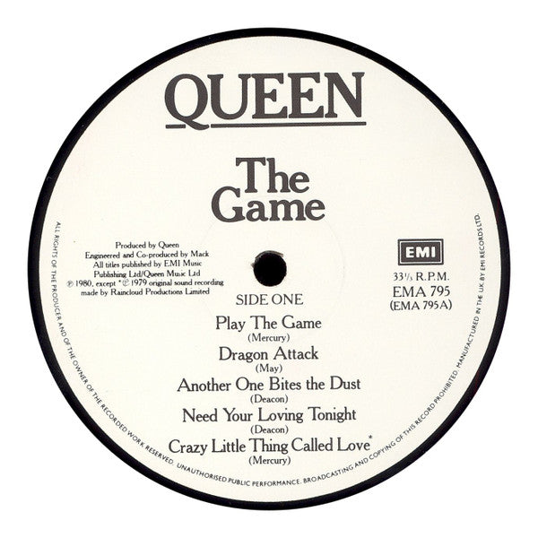 Queen - The Game - Vinyl LP, Album, Reissue, Repress, UK (USED NM)
