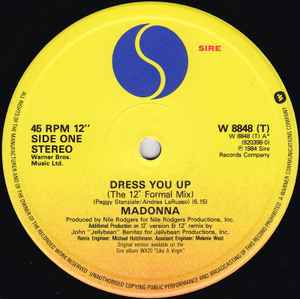 Madonna - Dress You Up - Vinyl 12", 45 RPM, Single, Stereo, UK 1985 (USED VG+)
