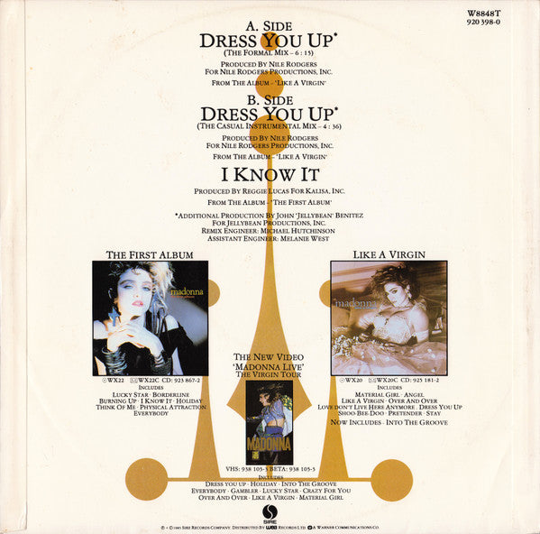 Madonna - Dress You Up - Vinyl 12", 45 RPM, Single, Stereo, UK 1985 (USED VG+)