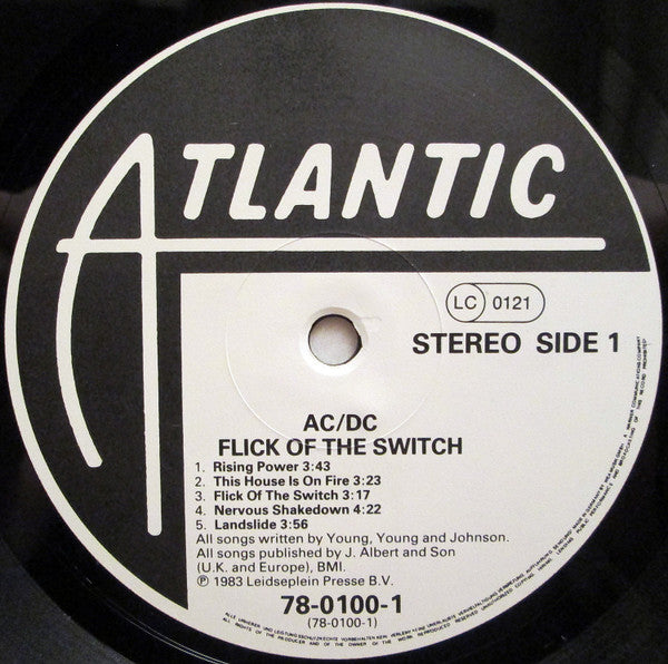 AC/DC - Flick Of The Switch - Vinyl LP, Album, Stereo, UK 1983 (USED VG+)