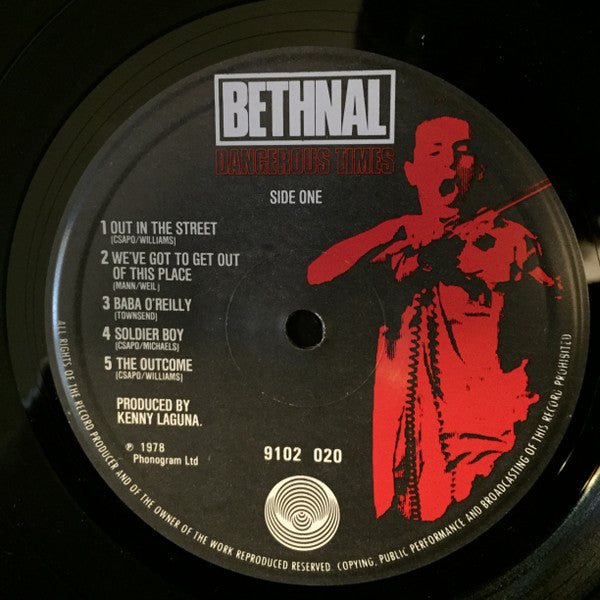 Bethnal - Dangerous Times - Vinyl LP, Album, UK 1978 (USED VG+)