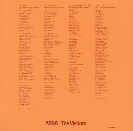 ABBA - The Visitors - Vinyl LP, Album, Stereo, UK 1981 (USED VG+)