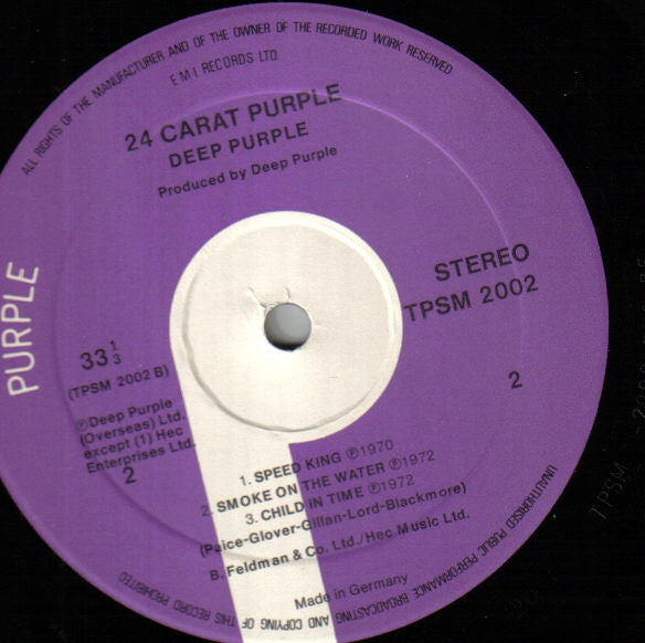 Deep Purple – 24 Carat Purple - Vinyl LP, Compilation, UK 1975 (USED VG+)