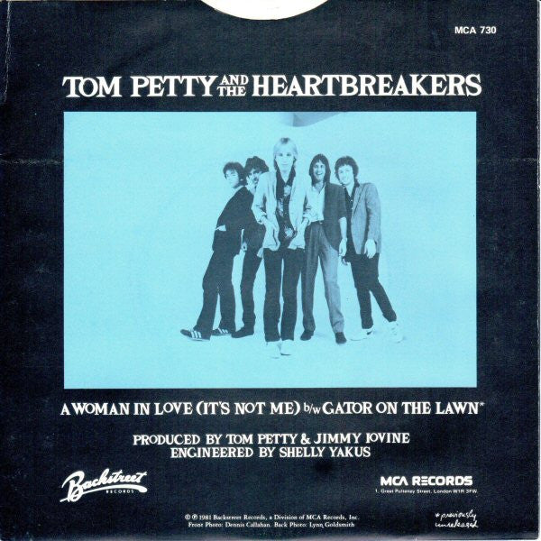 Tom Petty And The Heartbreakers – A Woman In Love (It's Not Me) - Vinyl 7", 45 RPM, Single, UK 1981 (USED VG+)