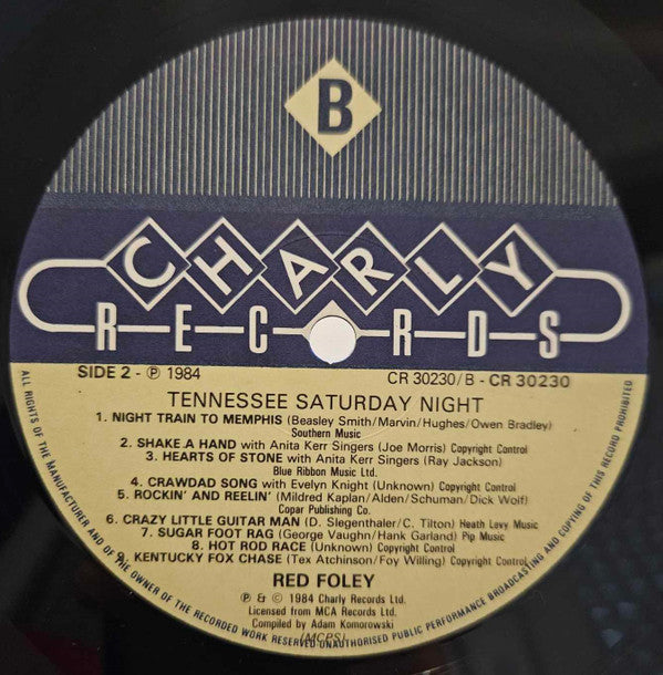 Red Foley - Tennessee Saturday Night - Vinyl LP, Compilation, UK 1984 (USED VG+)