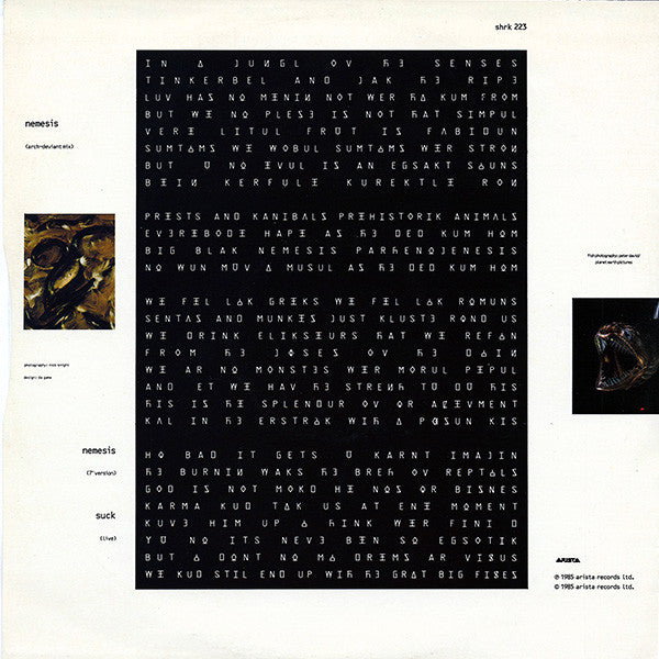 Shriekback – Nemesis (Arch-Deviant Mix) - Vinyl 12", Single, 45 RPM, UK 1985 (USED VG+)
