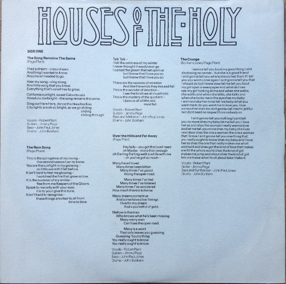 Led Zeppelin – Houses Of The Holy - Vinyl LP, Album, Stereo, Gatefold, UK 1973 (USED VG)