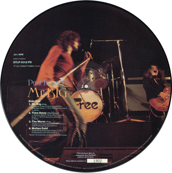 Paul Kossoff - Mr. Big / Blue Soul - Vinyl LP, Compilation, Limited Edition, Picture Disc, UK 1983 (USED VG+)