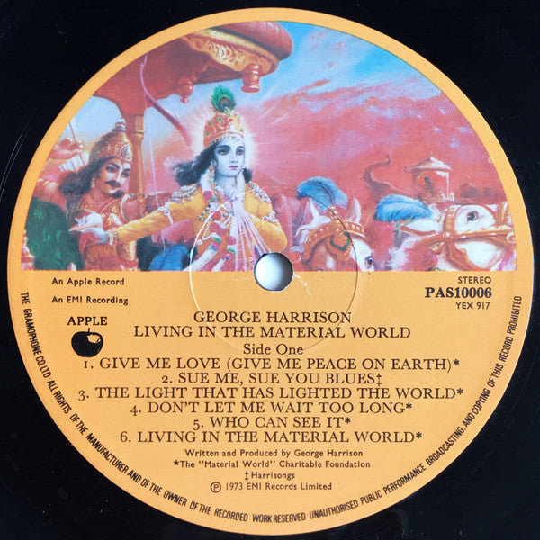 George Harrison - Living In The Material World - Vinyl LP, Album, Stereo, Gatefold, UK 1973 (USED VG+)