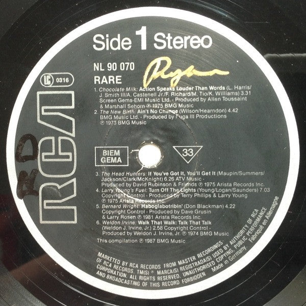 Various – Rare (A Rare Collection Of Grooves) - Vinyl LP, Compilation, Stereo, UK 1987 (USED VG)