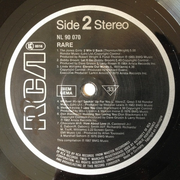 Various – Rare (A Rare Collection Of Grooves) - Vinyl LP, Compilation, Stereo, UK 1987 (USED VG)