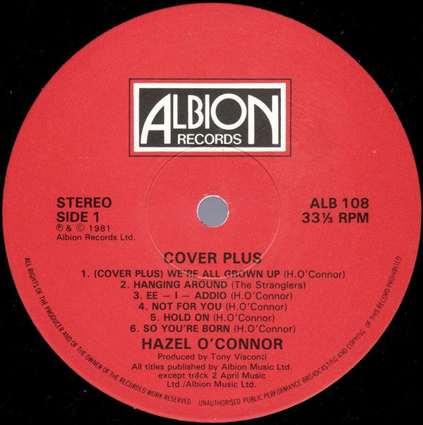 Hazel O'Connor – Cover Plus - Vinyl LP, Album, UK 1981 (USED VG)
