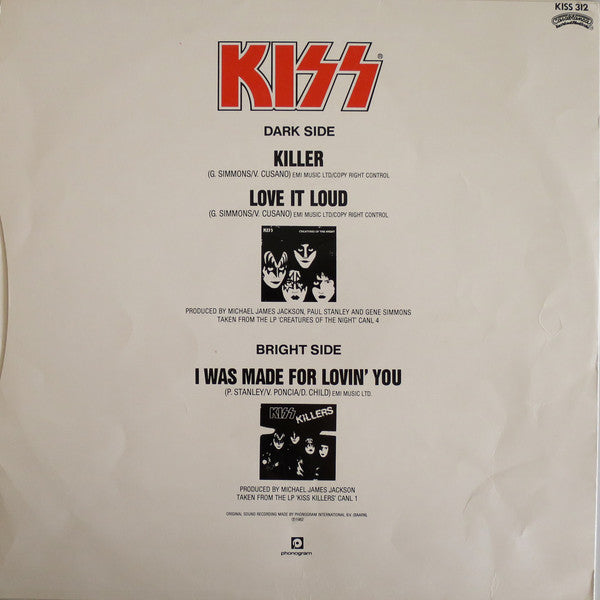 Kiss - Killer - Vinyl 12", 45 RPM, UK 1982 (USED NM)