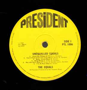 The Equals – Unequalled Equals - Vinyl LP, Yellow labels, UK 1967 (USED G+)