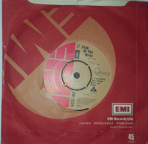 Queen – Killer Queen / Flick Of The Wrist - Vinyl 7", 45 RPM, Single, UK 1974 (USED VG+)